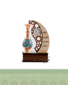 تندیس ساعت دار گلدان فیروزه