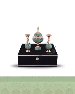 ست شکلات خوری و گلدان طراحی فیروزه