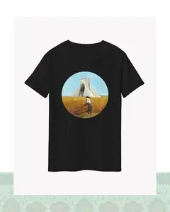 تیشرت رویای آزادی ۵ - مشکی-Oversized - S