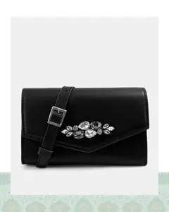 کیف چرم زنانه دوشی مدل 440007 - مشکی / ONO
