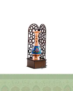 تندیس گلدان 16 مس و پرداز طرح معراج