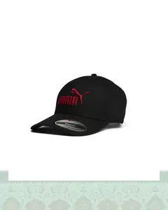 کلاه بیسبالی کتان گلدوزی برجسته puma - مشکی