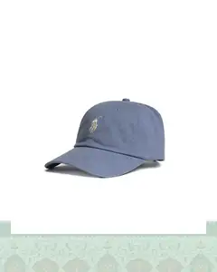 کلاه بیسبالی کتان dad’s cap گلدوزی polo ریز - آبی روشن