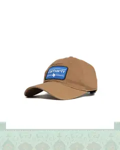 کلاه بیسبالی کتان Dad’s cap اورجینال تکه دوزی carhartt - شتری