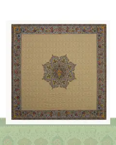 ترمه ابریشم 1*1 طرح گلفرنگ کلاسیک