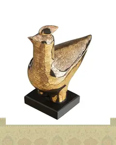 مرغ سرامیکی آمین - طلایی