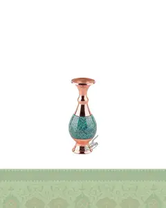 گلدان صراحی فیروزه کوب سایز 14 سانتی