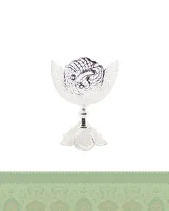کاسه آجیل خوری پایه دار ملیله کاری