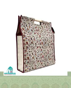 ساک هدیه قلمکار مدل دسته چوبی اندازه 50×60 سانتیمتر