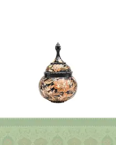 قندان حکاکی روی مس کوچک