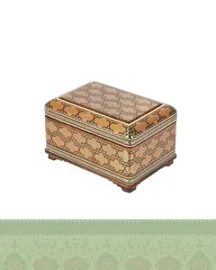 جعبه جواهرات خاتم کاری مدل اعلا سایز بزرگ