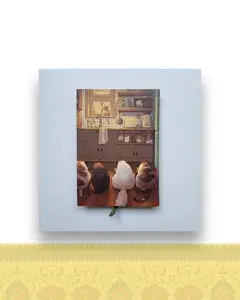 دفتر پالتویی خط دار طرح ضیافت گربه ها کد ۲۰۵