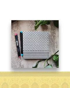 دفتر خشتی بزرگ طرح چفیه لبنانی کد ۰۸۵ - شطرنجی 100 برگ
