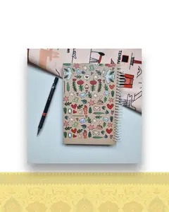 دفتر پالتویی سیمی طرح کریسمس کد ۰۳۸ - طراحی 60 برگ
