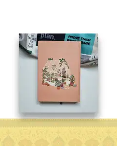 دفتر پالتویی خط دار طرح گلخونه کد ۲۱۴