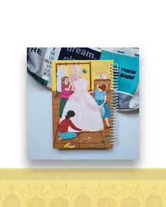 دفتر پالتویی سیمی طرح مزون کد ۰۶۴ - طراحی 60 برگ