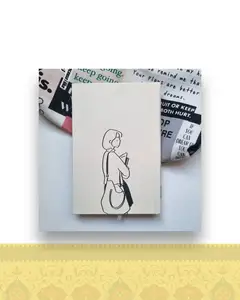 دفتر رقعی دوختی طرح دختر در راه کلاس کد ۲۴۰