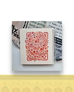 دفتر خشتی متوسط طرح عشق آتشین کد ۳۱۷ - طراحی 60 برگ