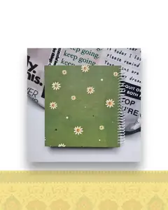 دفتر خشتی متوسط طرح گل مروارید ۲ کد ۳۱۸ - طراحی 60 برگ