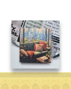 دفتر خشتی متوسط طرح آرامش خانه کد ۳۱۹ - طراحی 60 برگ