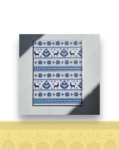 دفتر آ۴/ آلبوم ۱۸*۱۳ طرح گوزن (آبی سفید) کد ۸۶ - خط دار 100 برگ