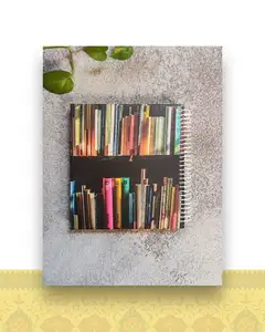 دفتر خشتی متوسط طرح کتابخانه ۱ کد ۲۳۱ - خط دار 100 برگ