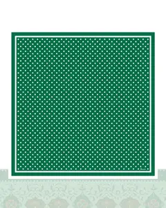 دستمال سر و گردن طرح خال‌خالی ریز زمینه سبز - 50x50 سانتیمترمربع