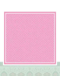 دستمال سر و گردن طرح خال‌خالی ریز زمینه صورتی - 50x50 سانتیمترمربع