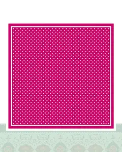 دستمال سر و گردن طرح خال‌خالی ریز زمینه سرخابی - 50x50 سانتیمترمربع