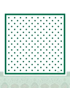 دستمال سر و گردن طرح خال‌خالی درشت سبز - 50x50 سانتیمترمربع