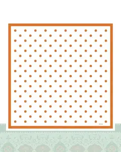 دستمال سر و گردن طرح خال‌خالی درشت نارنجی - 50x50 سانتیمترمربع