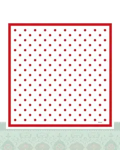 دستمال سر و گردن طرح خال‌خالی درشت قرمز - 50x50 سانتیمترمربع