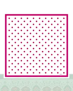دستمال سر و گردن طرح خال‌خالی درشت صورتی - 50x50 سانتیمترمربع