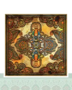 دستمال سر و گردن طرح سنتی - 50x50 سانتیمترمربع