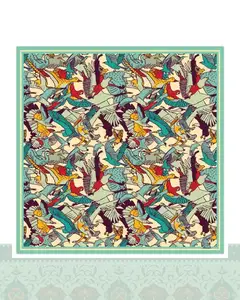 دستمال سر و گردن طرح پرواز پرنده - 50x50 سانتیمترمربع