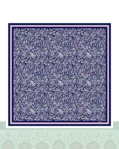 دستمال سر و گردن طرح گل انتزاعی - 50x50 سانتیمترمربع