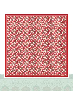 دستمال سر و گردن طرح انار - 50x50 سانتیمترمربع