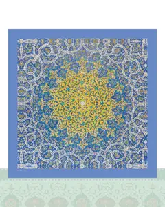 دستمال سر و گردن طرح کاشی‌کاری - 50x50 سانتیمترمربع
