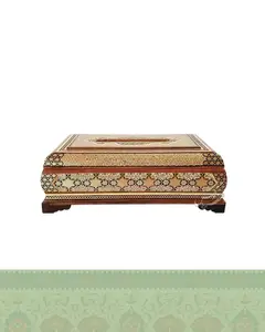 جعبه دستمال کاغذی خاتم کاری مدل ستاره