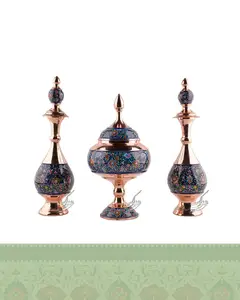 ست شکلات خوری و تنگ مس و پرداز
