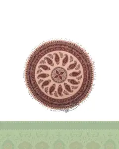 پارچه قلمکار گرد طرح منظومه - 100 سانتی متر