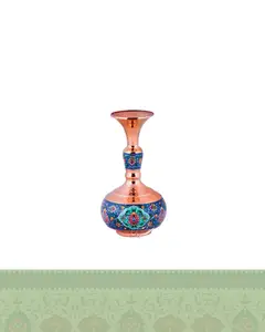 گلدان مس و پرداز مدل شلغمی بزرگ