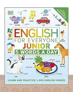 کتاب انگلیش فور اوری وان جونیور English for Everyone Junior 5 words a day (چاپ رنگی)