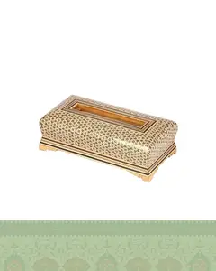 جعبه دستمال کاغذی خاتم کاری مدل اداری