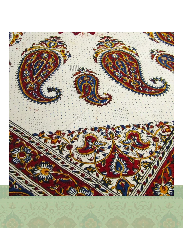 خرید رومیزی قلمکار سنتی چهار نفره 120 سانتیمتری طرح ترنج در اروپا و آمریکا