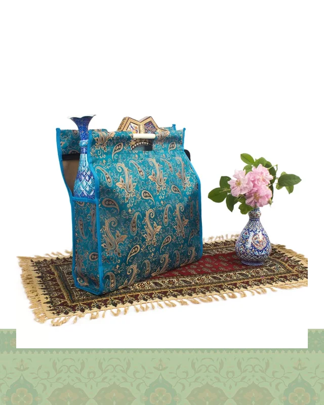 خرید ساک هدیه تبلیغاتی ترمه زیپ دار دسته چوبی 40 سانتیمتری در اروپا و آمریکا