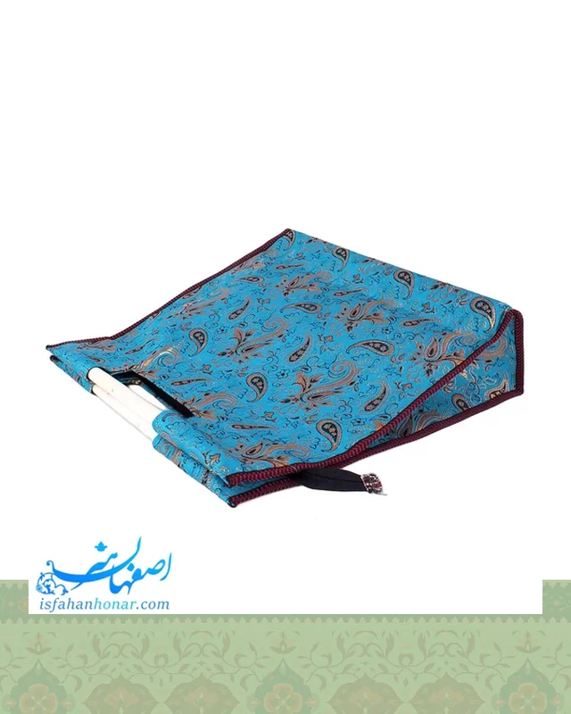 خرید ساک هدیه تبلیغاتی ترمه زیپ دار دسته چوبی 40 سانتیمتری ارزی