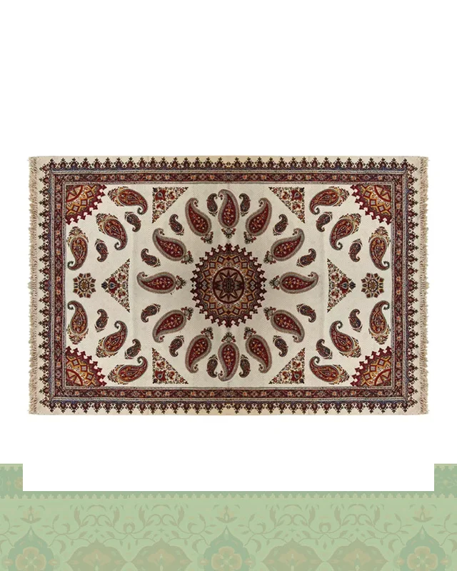 خرید سفره قلمکار سنتی طرح ترنج ابعاد 200×135 سانتیمتر ارزی