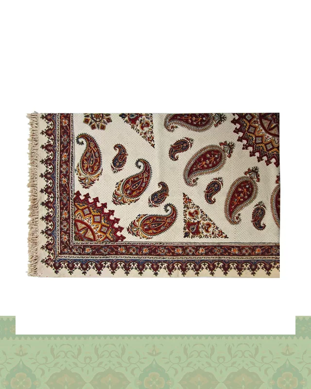 سفره قلمکار سنتی طرح ترنج ابعاد 200×135 سانتیمتر در دیارلند