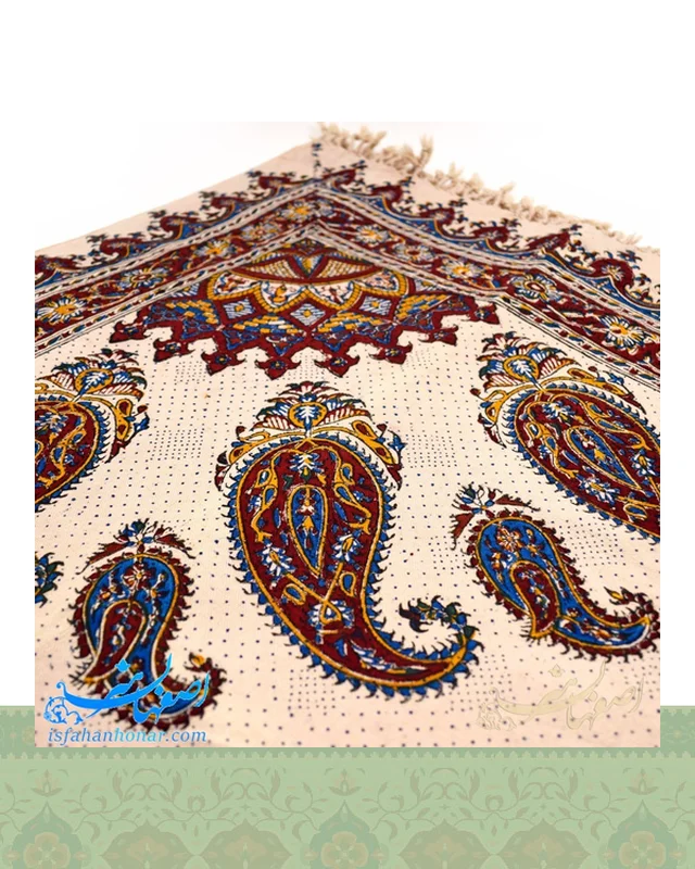 ارسال سفره قلمکار سنتی طرح ترنج ابعاد 200×135 سانتیمتر به خارج ایران